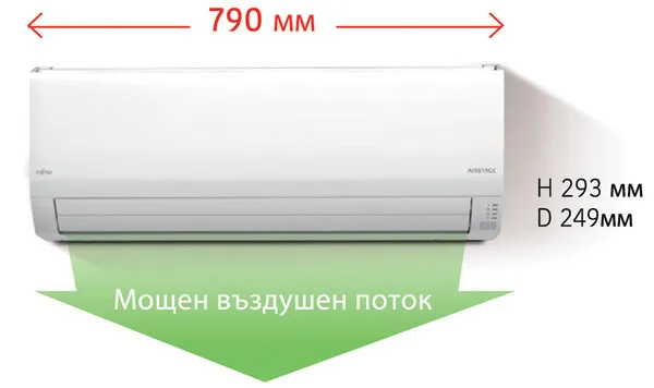 Инверторен климатик FUJITSU AIRSTAGE ASEH18KLCBL / AOEHG18KLCB, 18 000 BTU